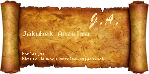 Jakubek Anzelma névjegykártya